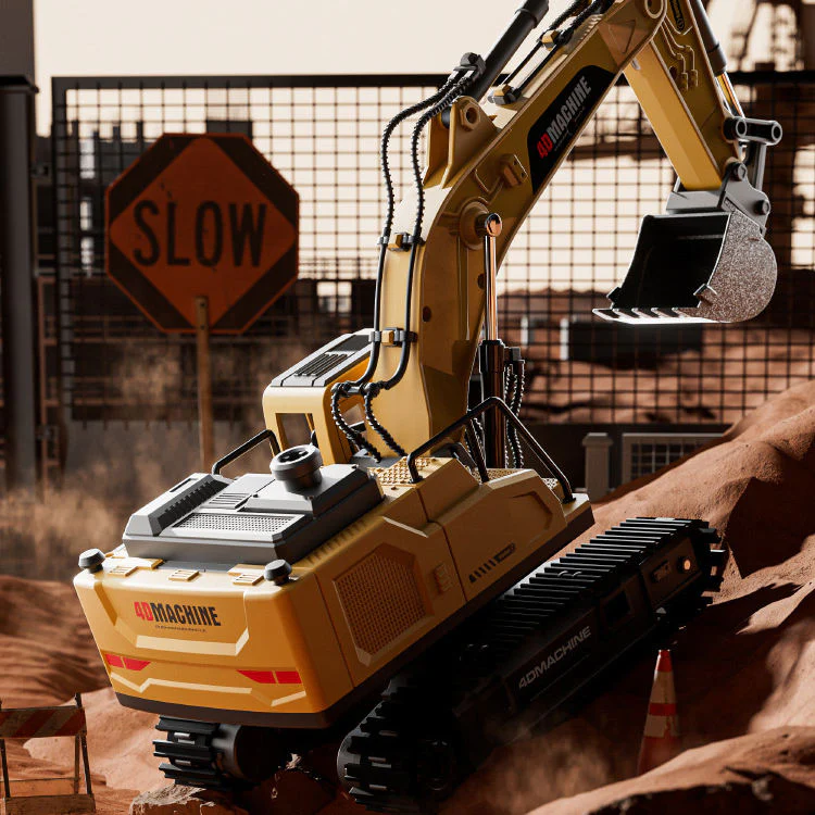 2.4GHz Remote Control Diecast Excavator With Smoke - Image 4