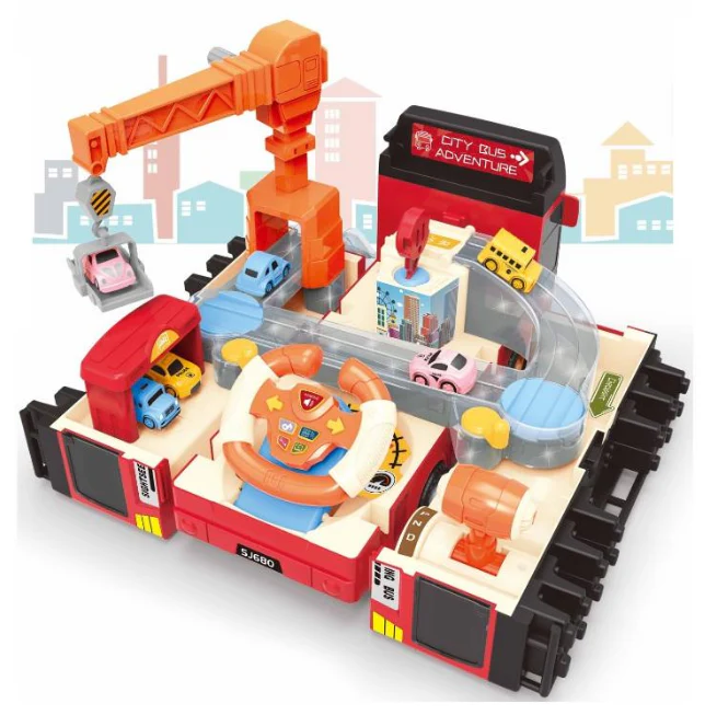 2in1 Deform Double Decker Bus Adventure Track - Red - Image 3