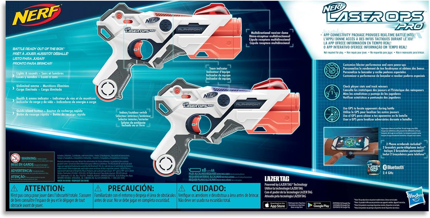 2in1 Hasbro Outdated Kids Nerf Laser OPS Pro Gun - Small - Image 5