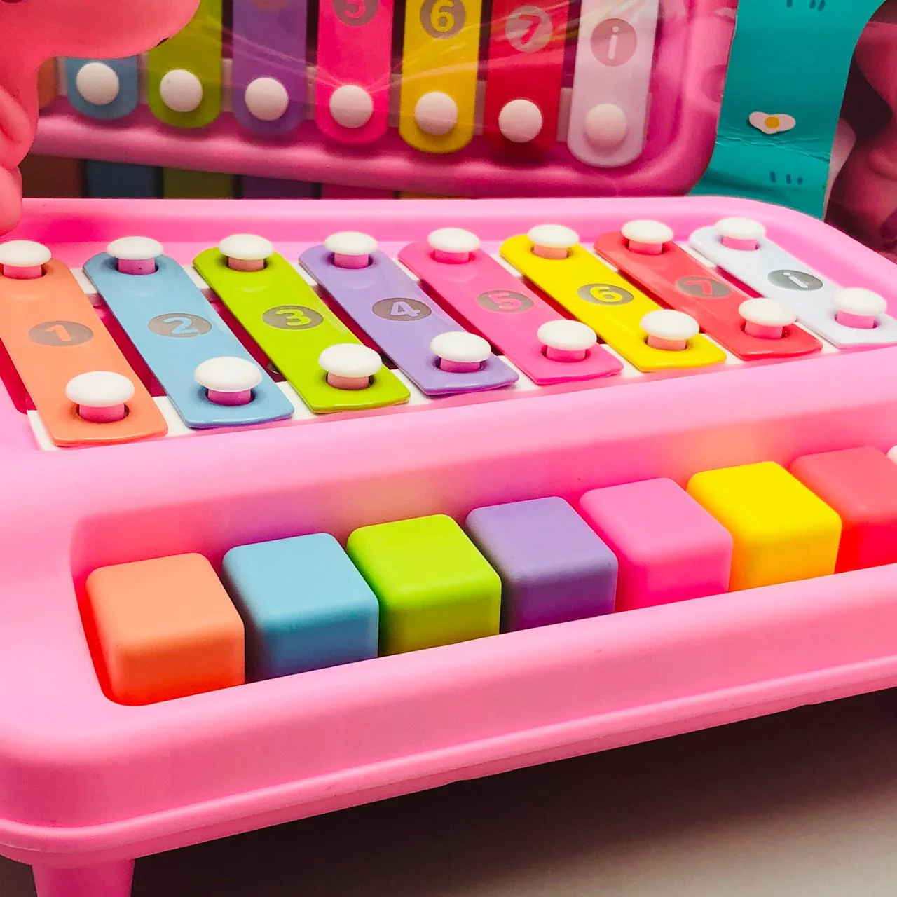 2in1 Kids Dinosaur Musical Piano & Xylophone - Image 3