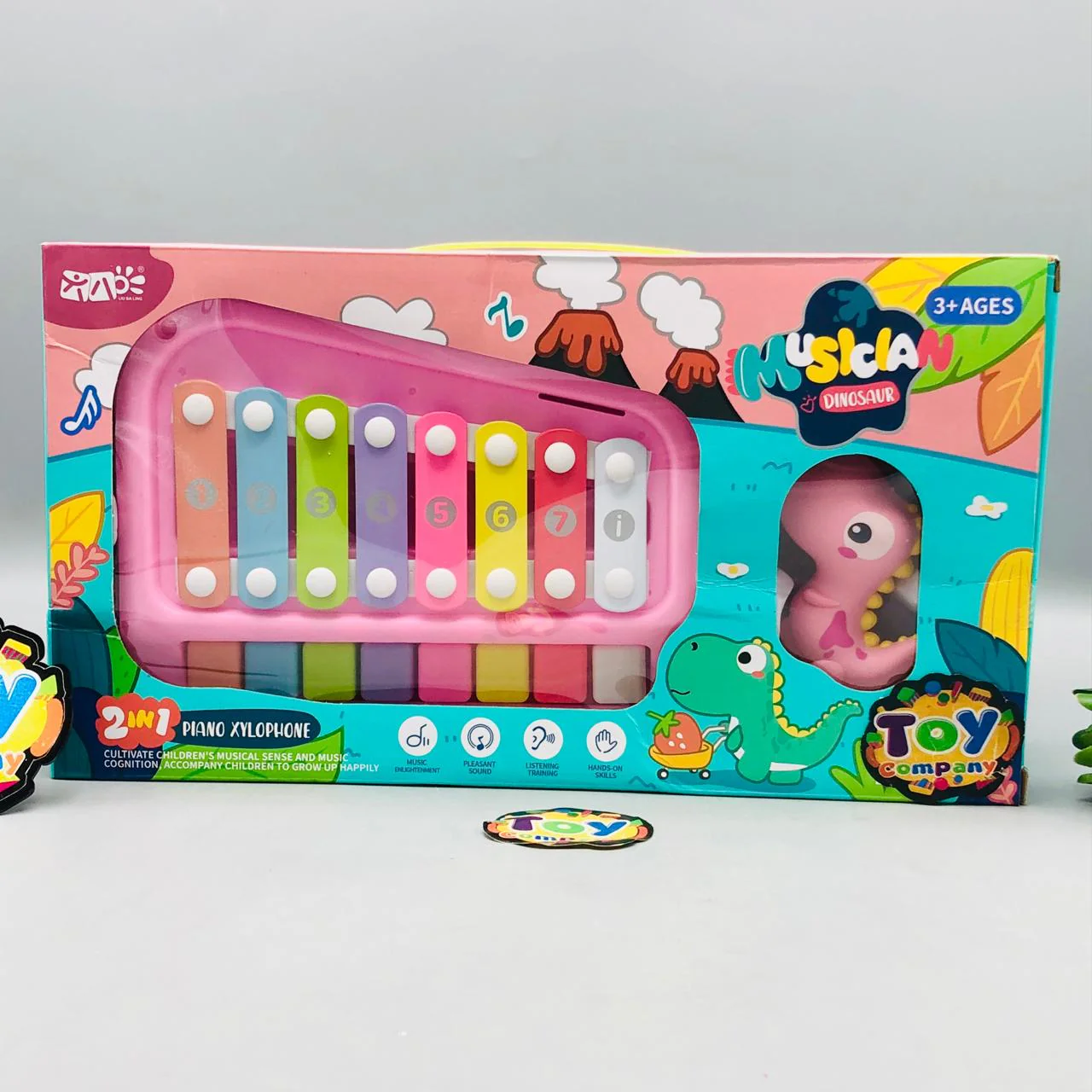 2in1 Kids Dinosaur Musical Piano & Xylophone - Image 4