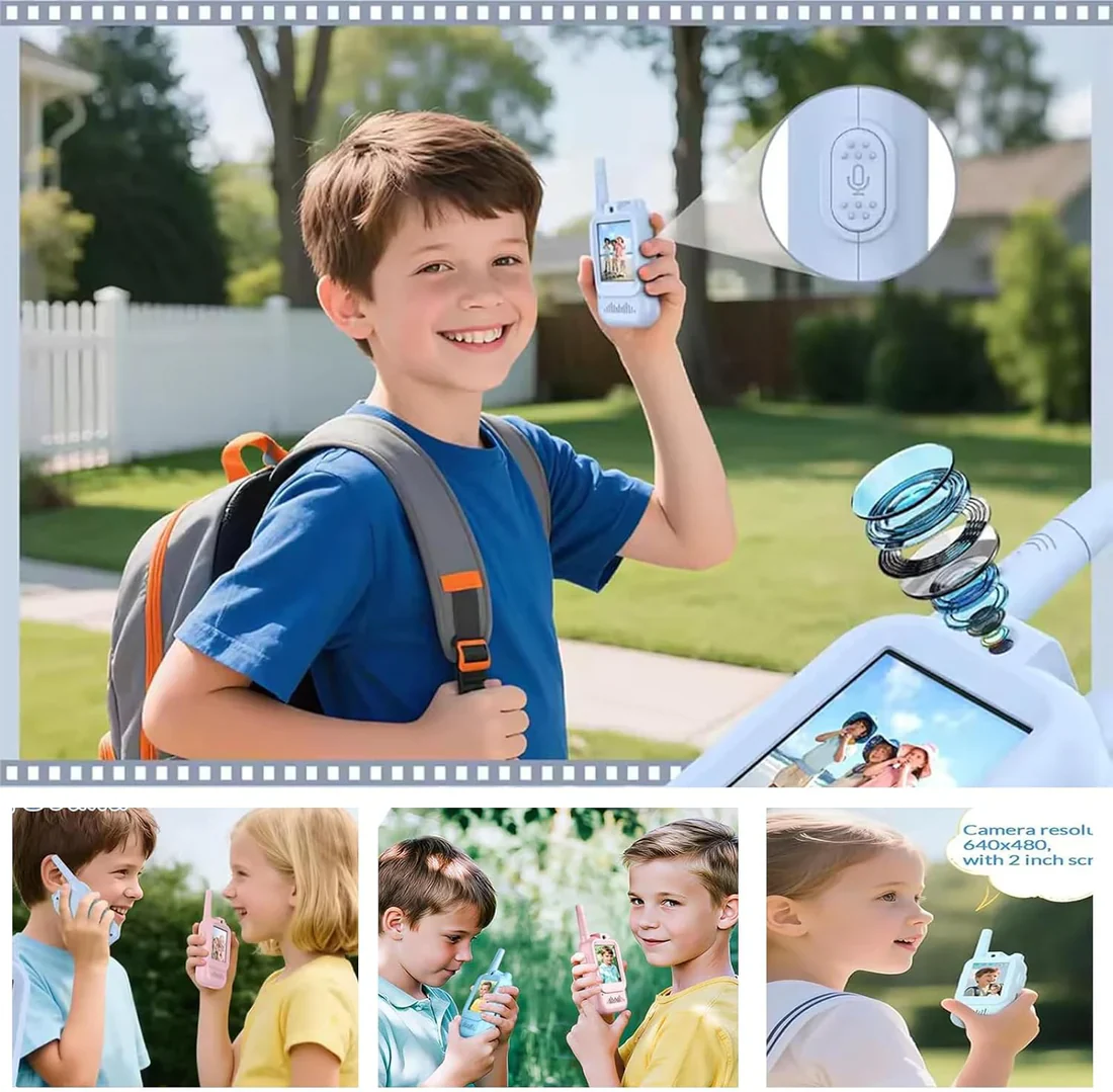 2Pcs Rechargeable Kids Video Walkie Talkie - Image 10