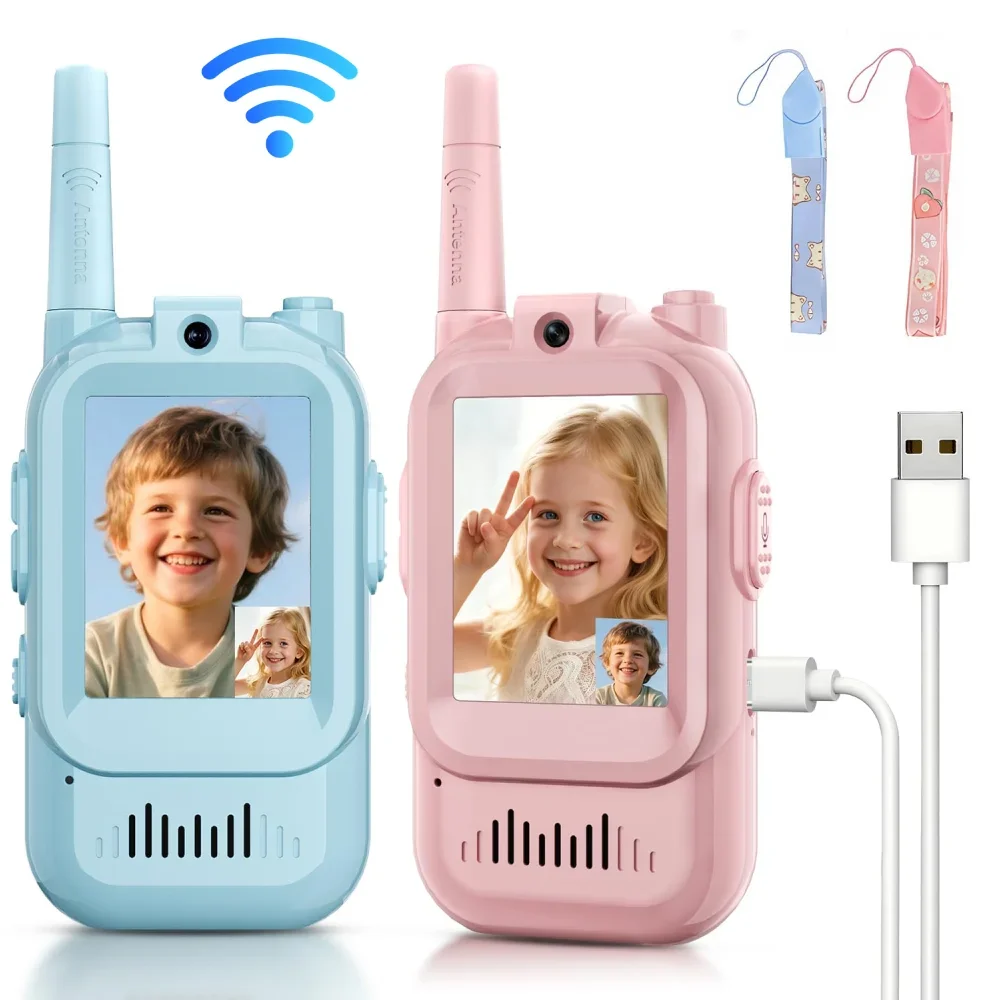 2Pcs Rechargeable Kids Video Walkie Talkie - Image 22