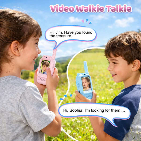 2Pcs Rechargeable Kids Video Walkie Talkie - Image 26