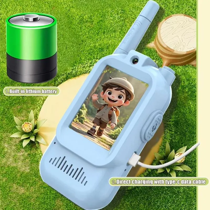2Pcs Rechargeable Kids Video Walkie Talkie - Image 3