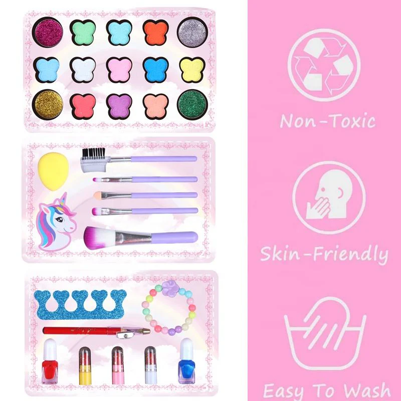 31Pcs Realistic Castle Unicorn Makeup Briefcase - Image 3