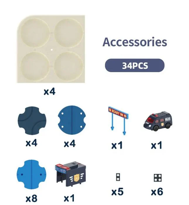 34Pcs DIY Maze Track Police Series - Image 5
