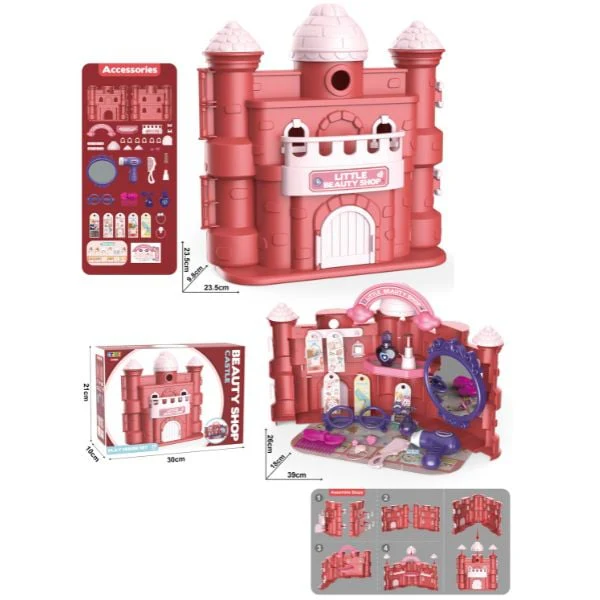 39Pcs Castle Beauty Shop Pretend Play House Set - Image 15