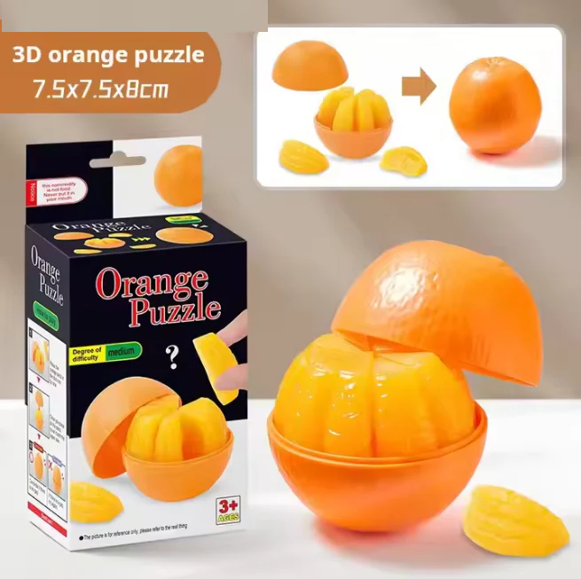 3D Orange Shape Funny Puzzle Toy - Image 5