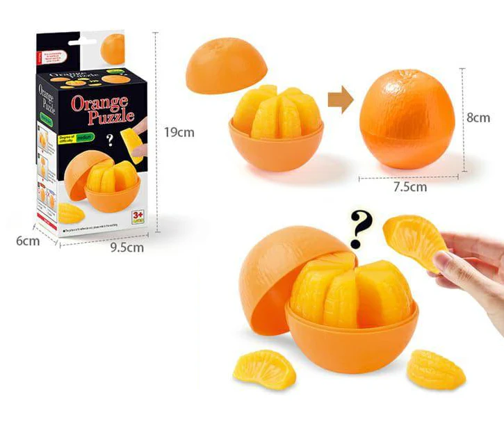 3D Orange Shape Funny Puzzle Toy - Image 6