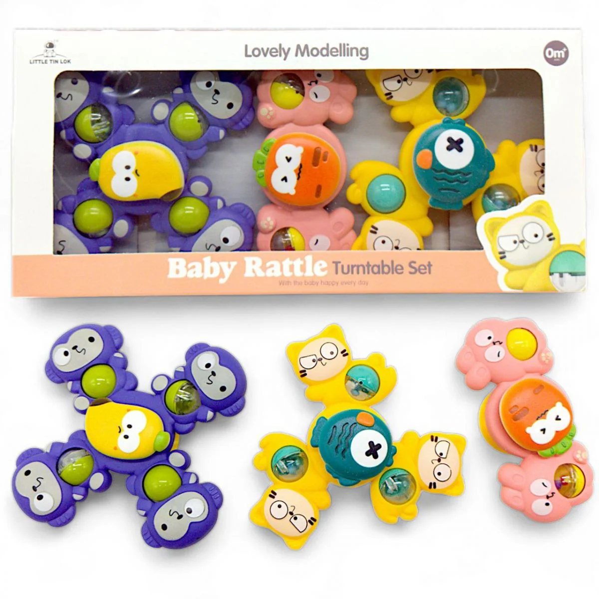 3Pcs Animal Shape Baby Spinning Rattles - Image 19