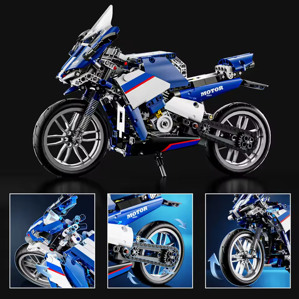 426Pcs DIY Racing Bike Lego Bricks Set - Image 7