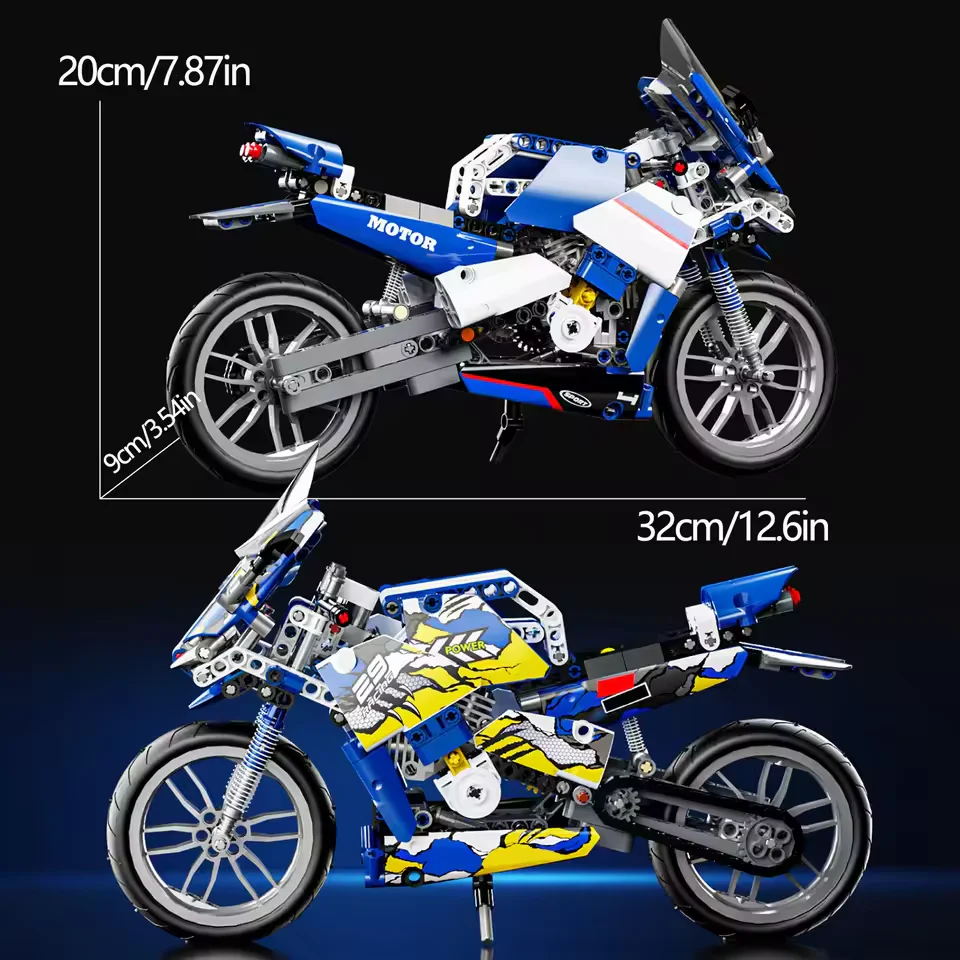 426Pcs DIY Racing Bike Lego Bricks Set - Image 8