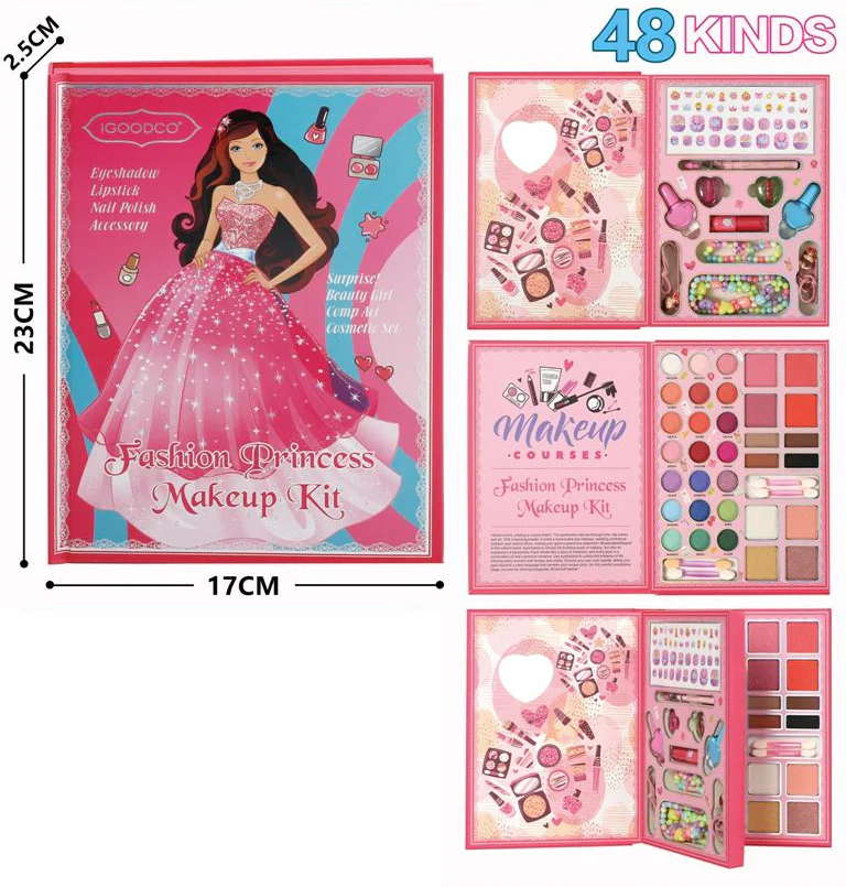 48Pcs Realistic Princess Book Shape Makeup Kit - Image 2