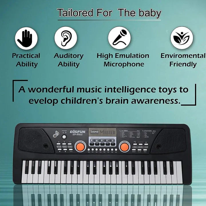49 Keys BigFun Electronic Keyboard With Microphone - Image 4