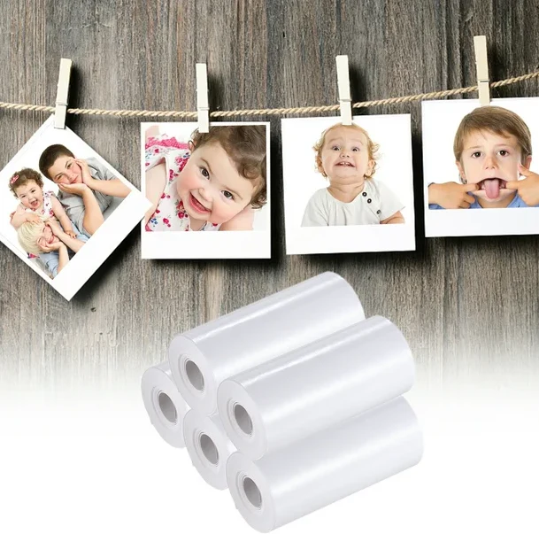 5Pcs Thermal Printer White Paper Rolls - Image 2