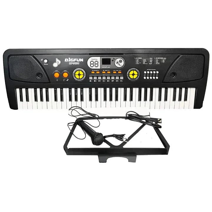 61 Keys BigFun Electronic Keyboard Piano With Mic - Image 11