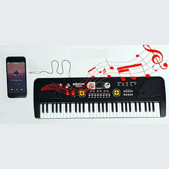 61 Keys BigFun Electronic Keyboard Piano With Mic - Image 13