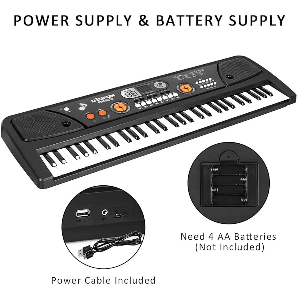 61 Keys BigFun Electronic Keyboard Piano With Mic - Image 15
