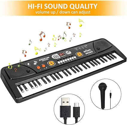 61 Keys BigFun Electronic Keyboard Piano With Mic - Image 3