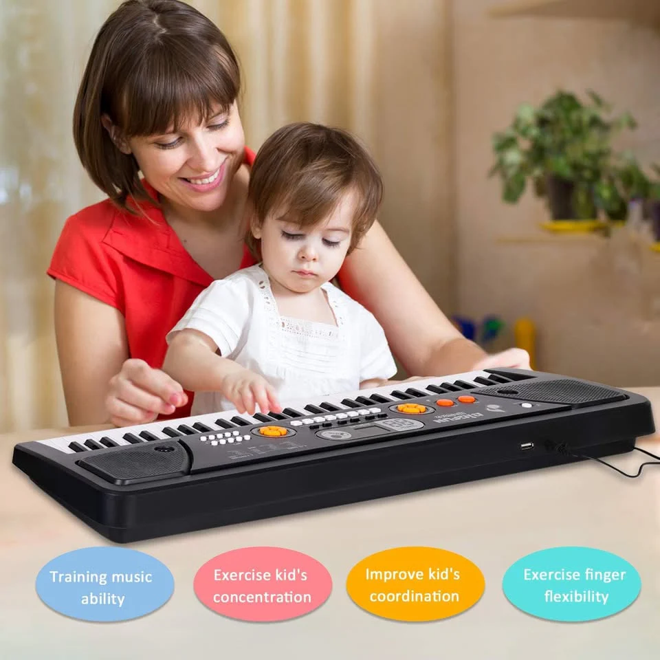 61 Keys BigFun Electronic Keyboard Piano With Mic - Image 4