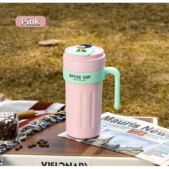 650ml Stainless Steel Temperature Display Coffee Cup - Pink - Image 6
