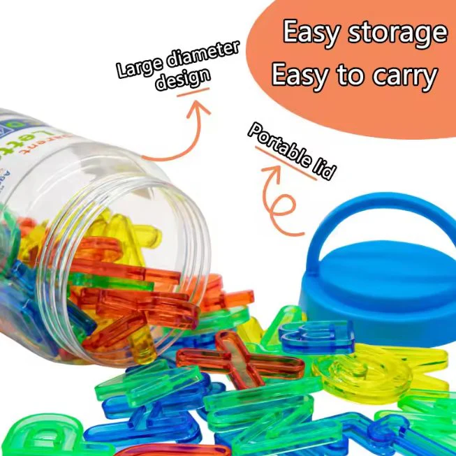 66Pcs Transparent Number & Letters Set With Storage Box - Image 3