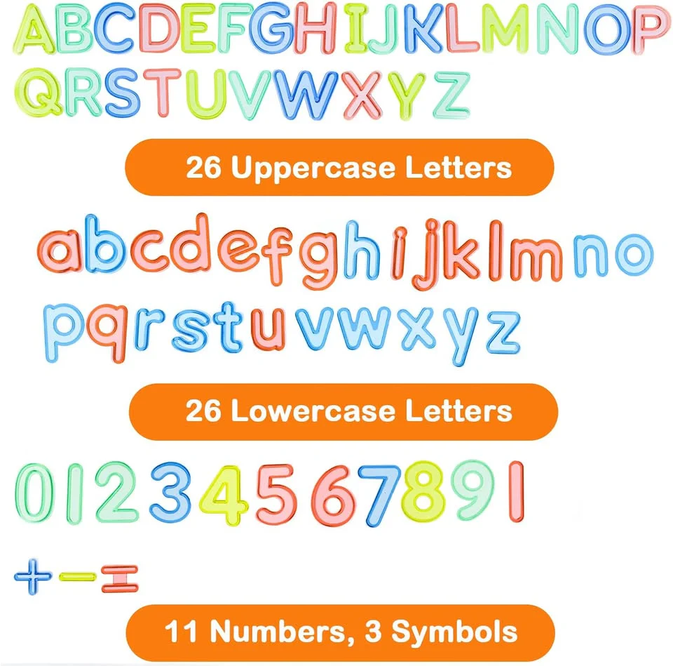 66Pcs Transparent Number & Letters Set With Storage Box - Image 6