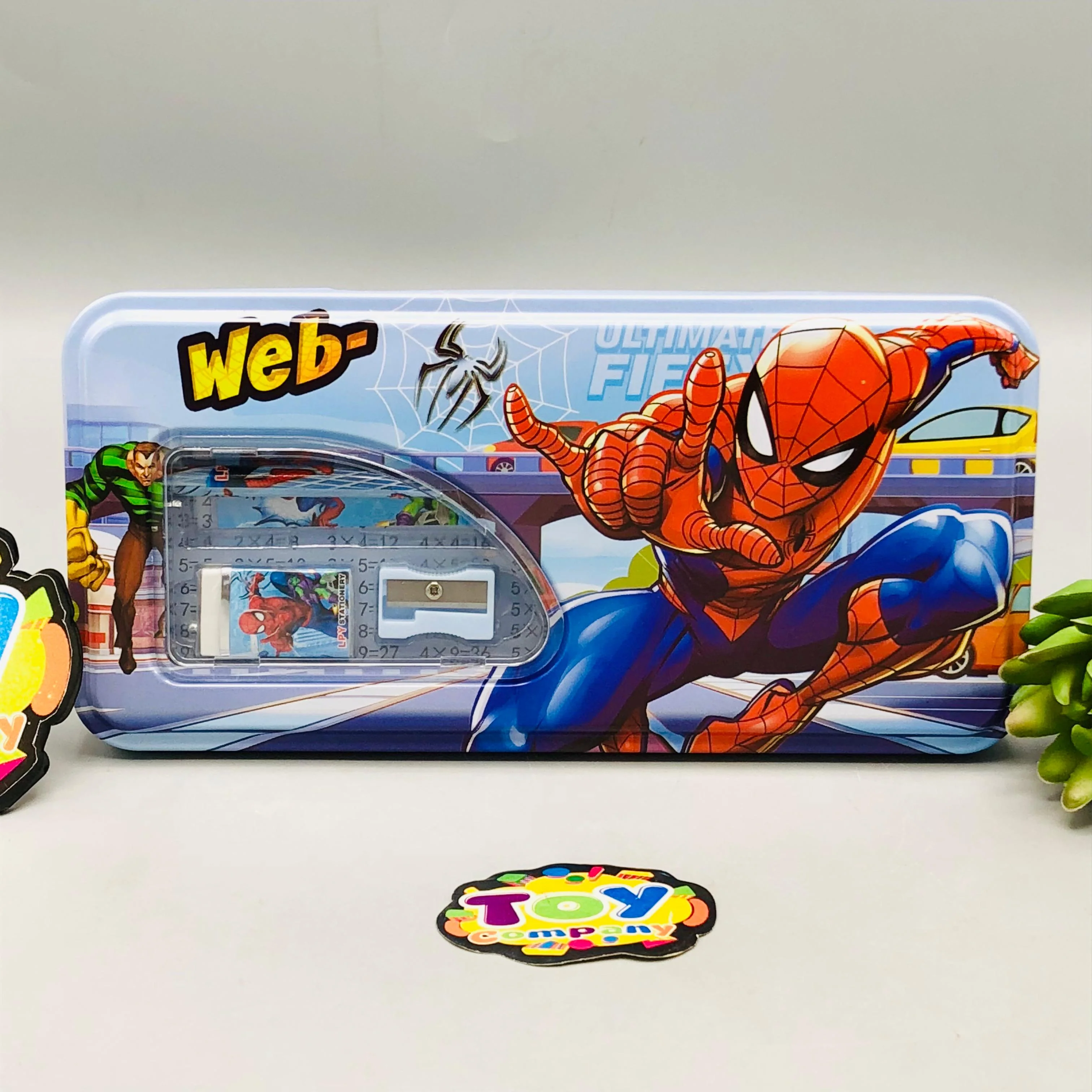 6Pcs Avengers Themed Tin Geometry Box For Boys - Assortment - Image 2