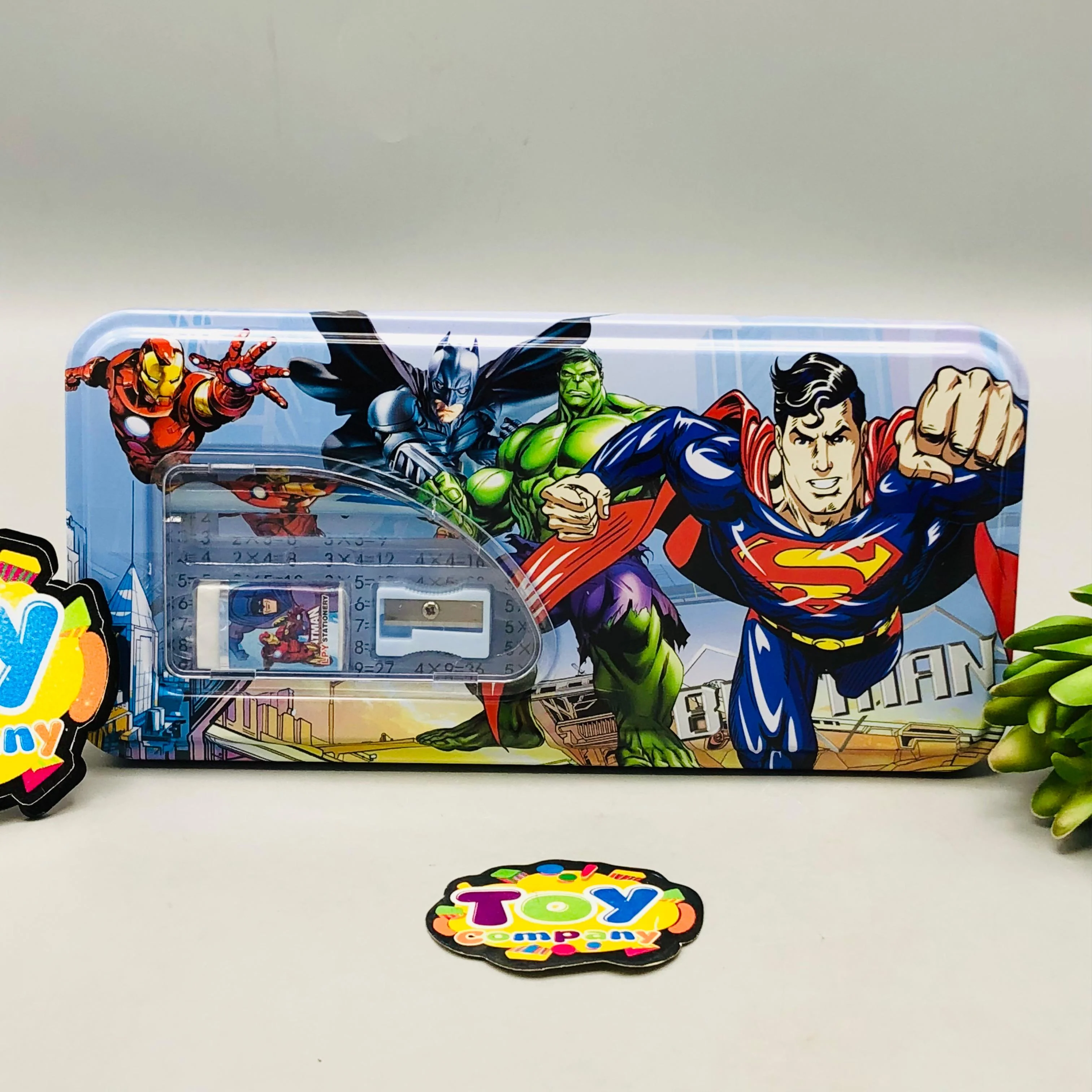 6Pcs Avengers Themed Tin Geometry Box For Boys - Assortment - Image 5