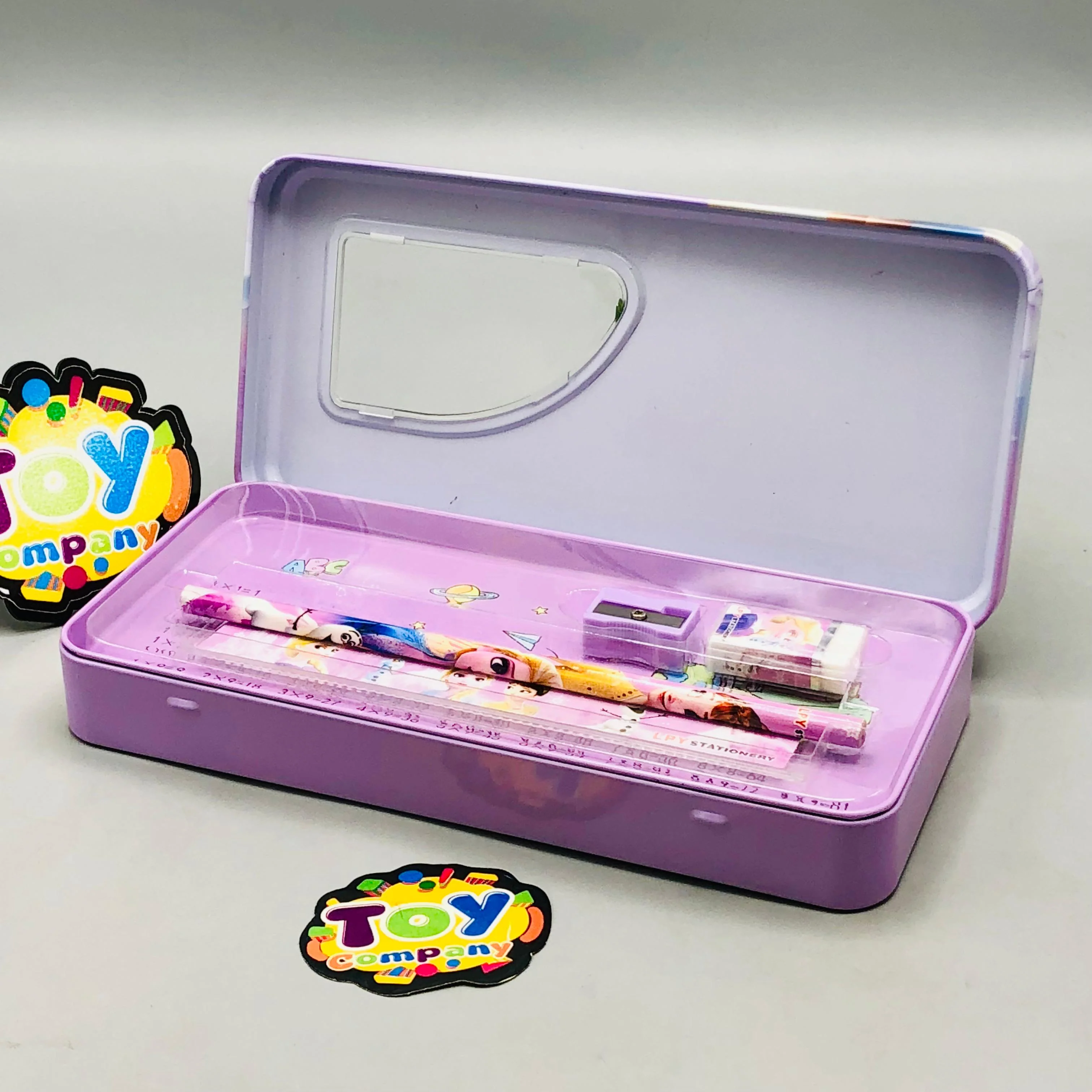 6Pcs Girls Themed Tin Geometry Box - Assortment - Image 5