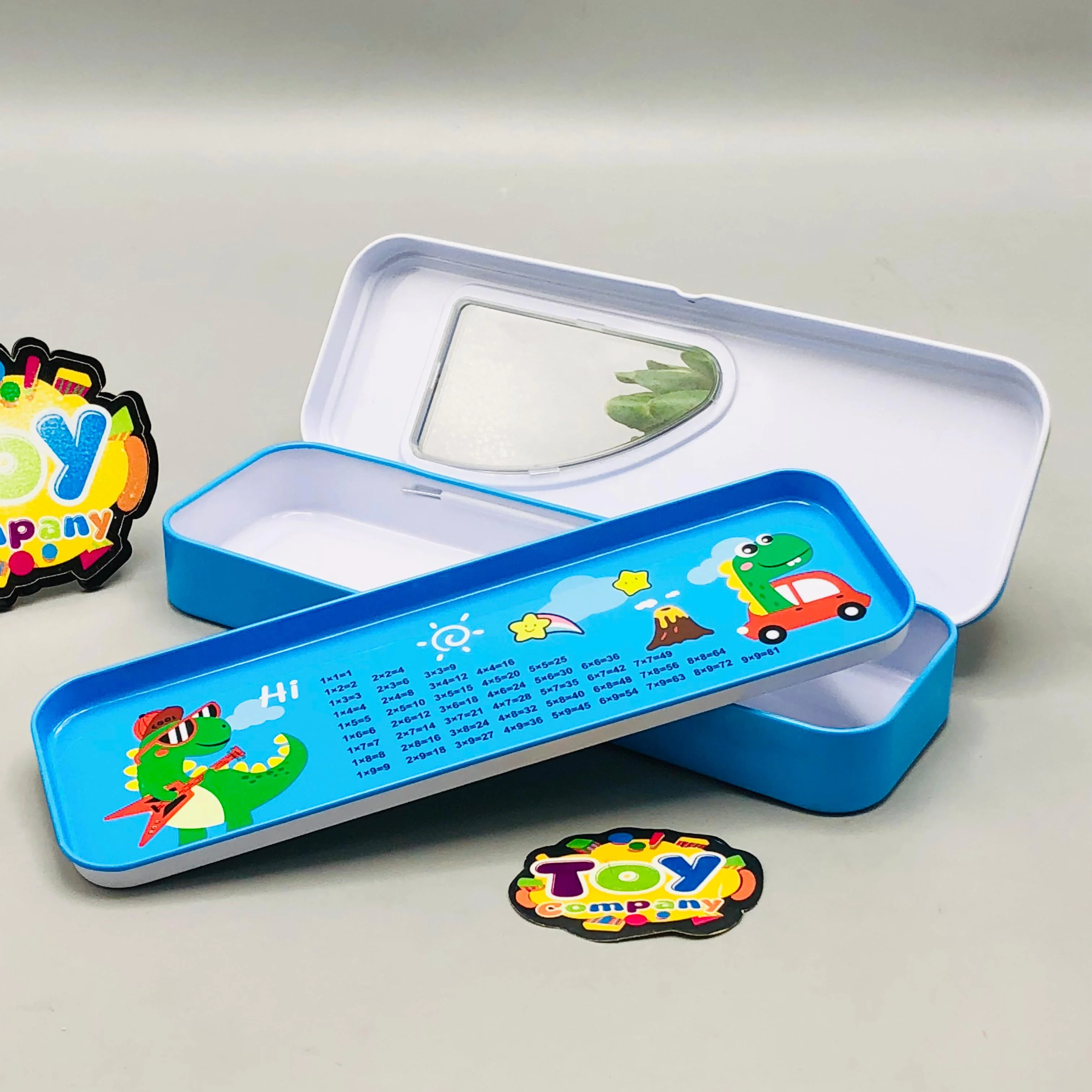6Pcs Mini Dinosaur Themed Tin Geometry Box - Image 5