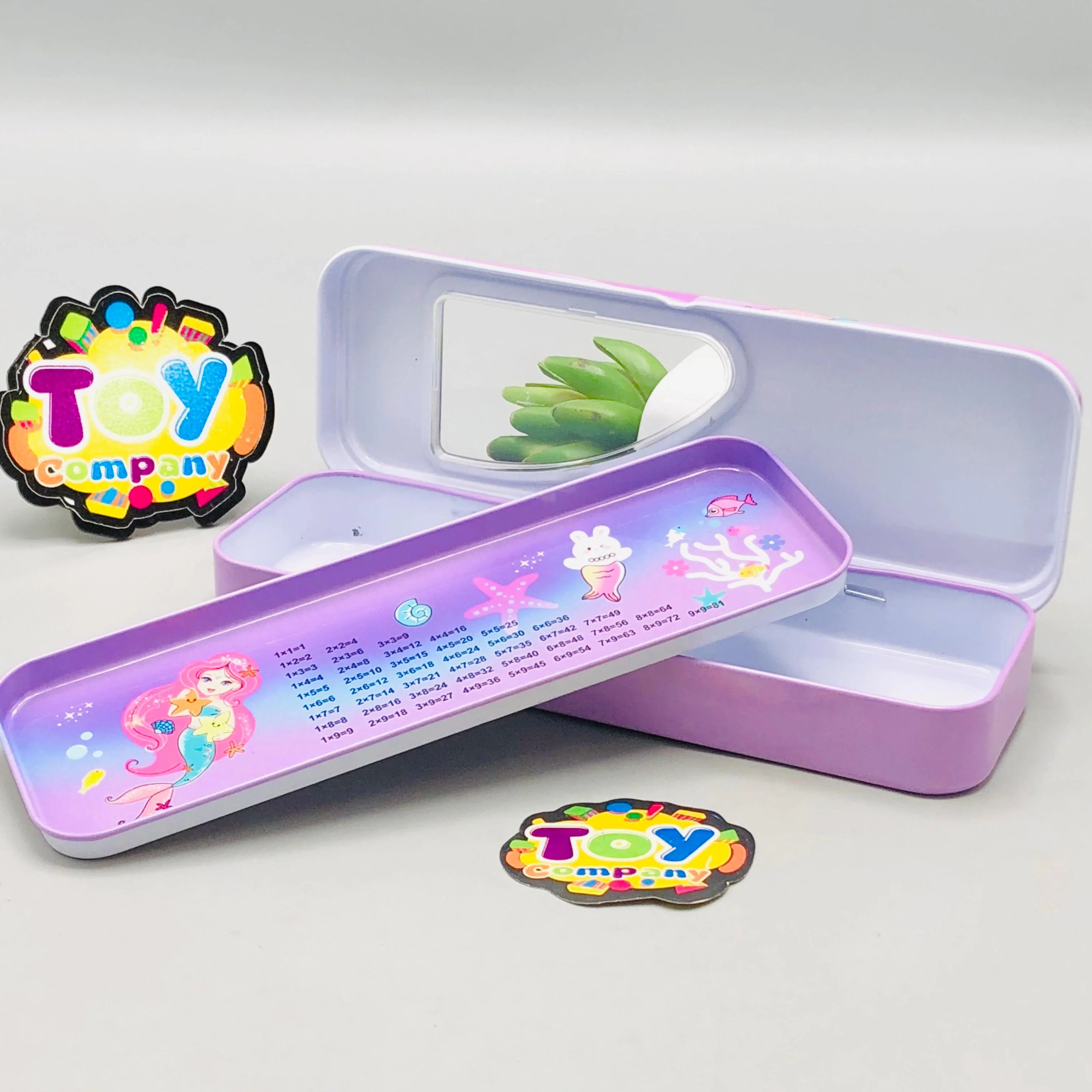 6Pcs Mini Mermaid Themed Tin Geometry Box - Image 5