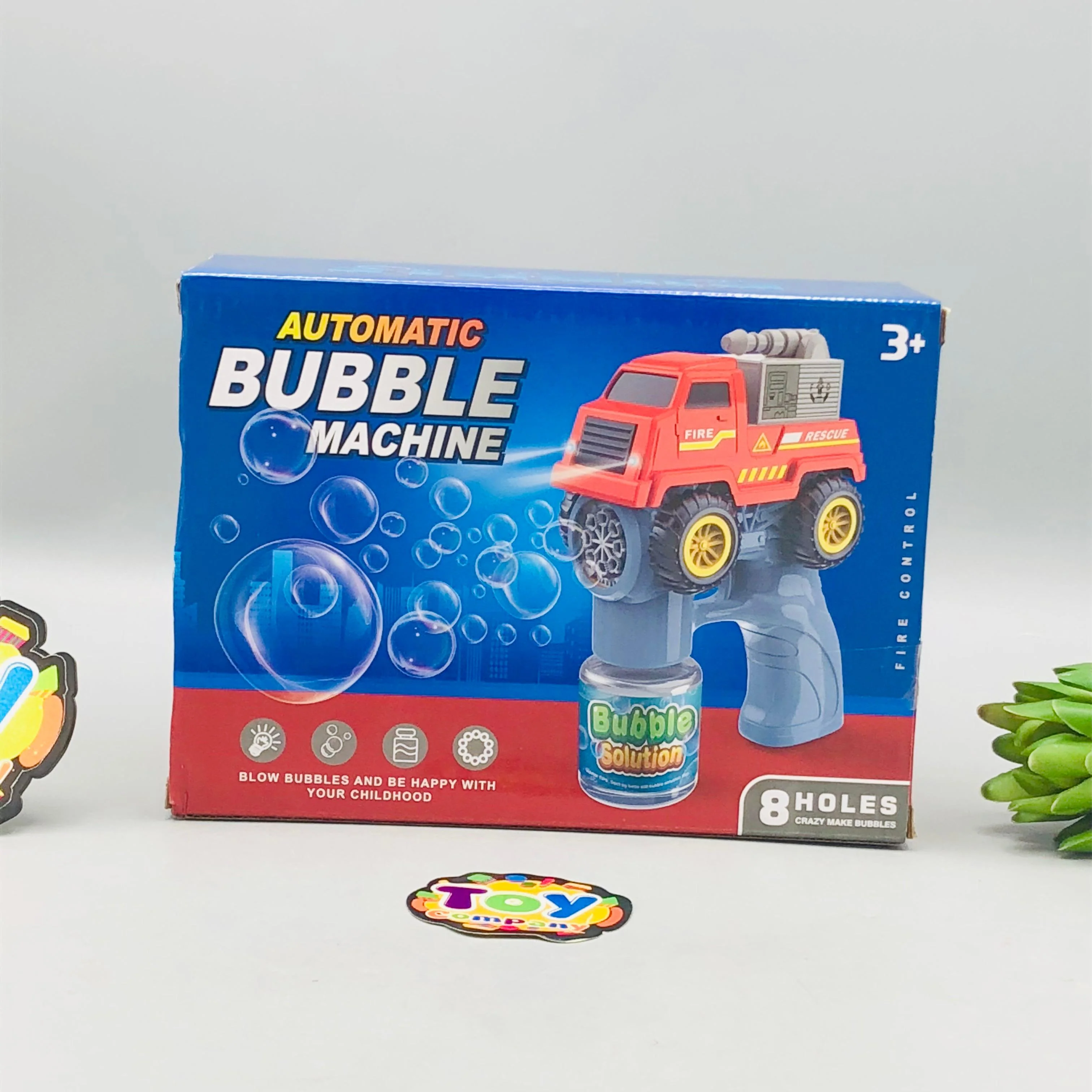 8 Holes Car Themed Colorful Bubble Gun - Image 6
