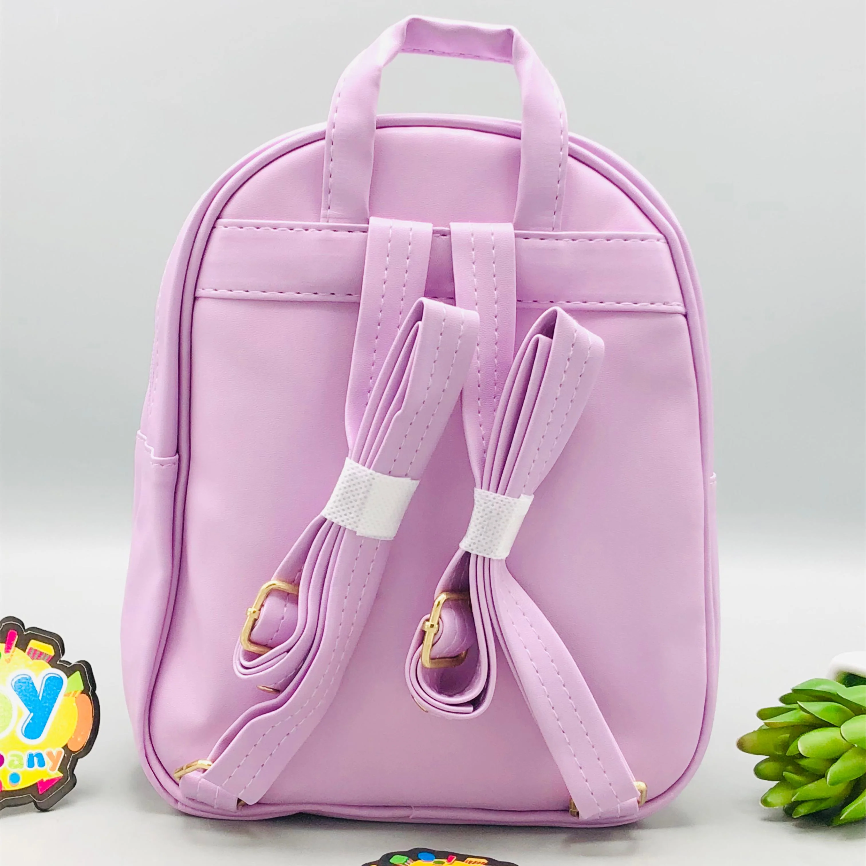 9* Inches Girls Fancy Butterfly Backpack - Purple - Image 4