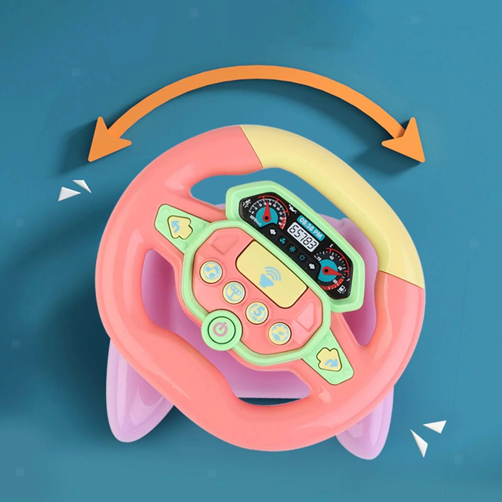 Battery Operated Kids Steering Wheel With Light & Music - Image 3