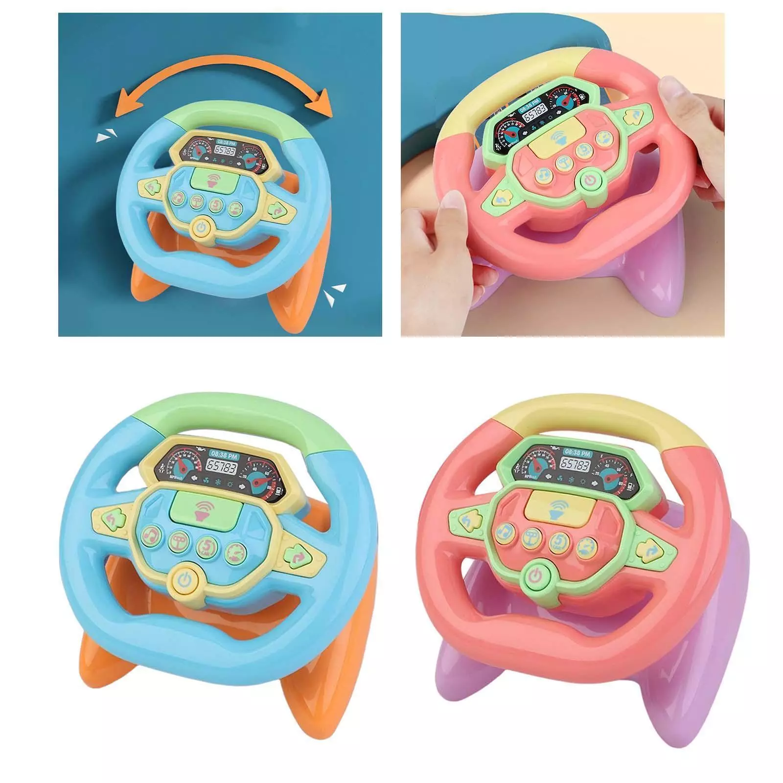 Battery Operated Kids Steering Wheel With Light & Music - Image 5