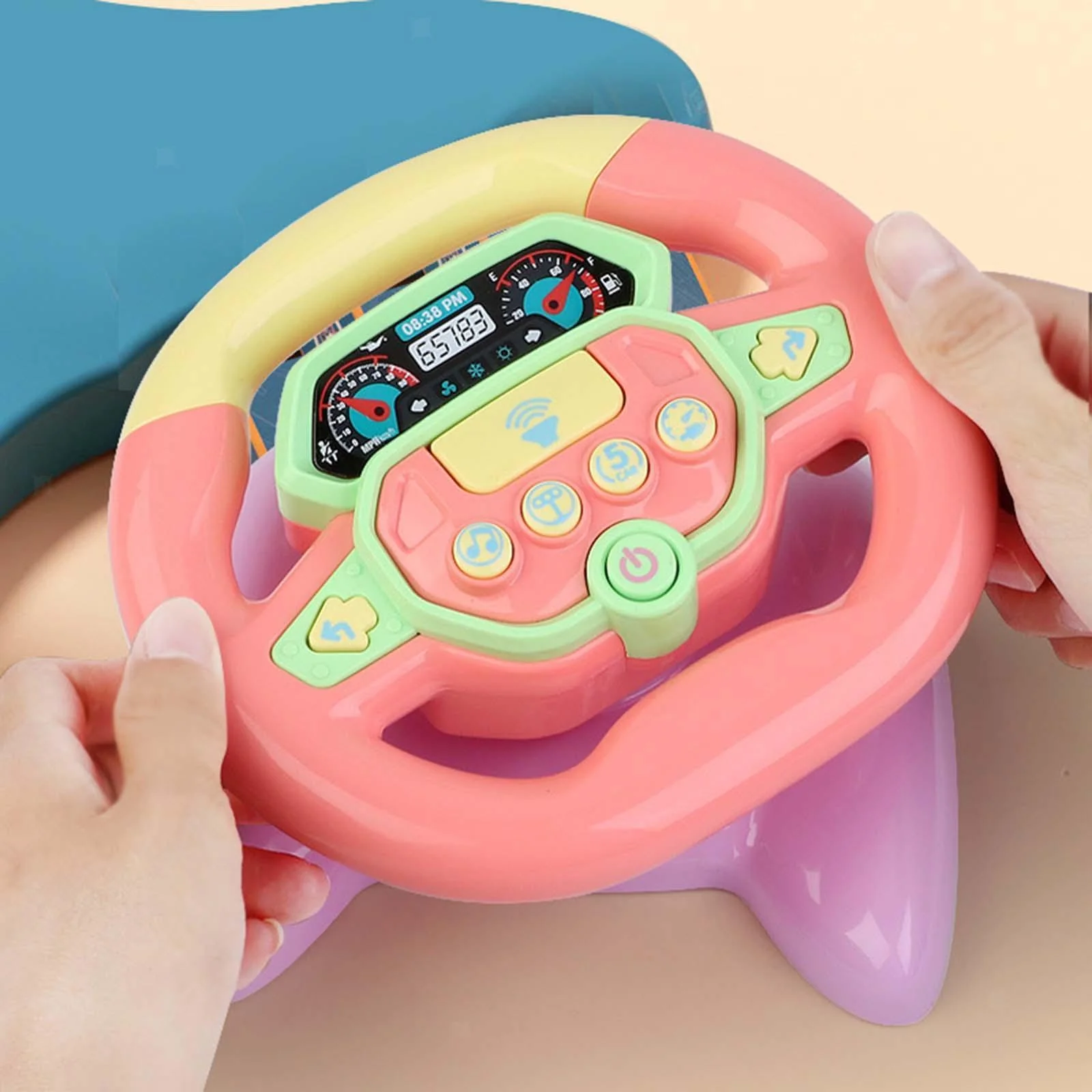 Battery Operated Kids Steering Wheel With Light & Music - Image 6