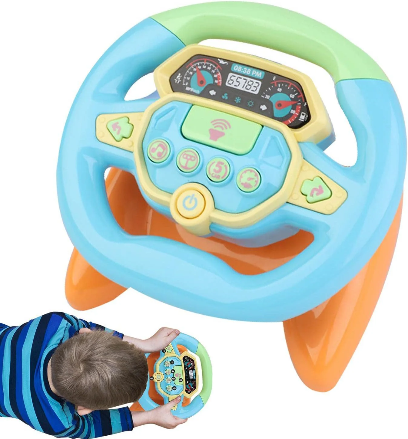 Battery Operated Kids Steering Wheel With Light & Music - Image 7