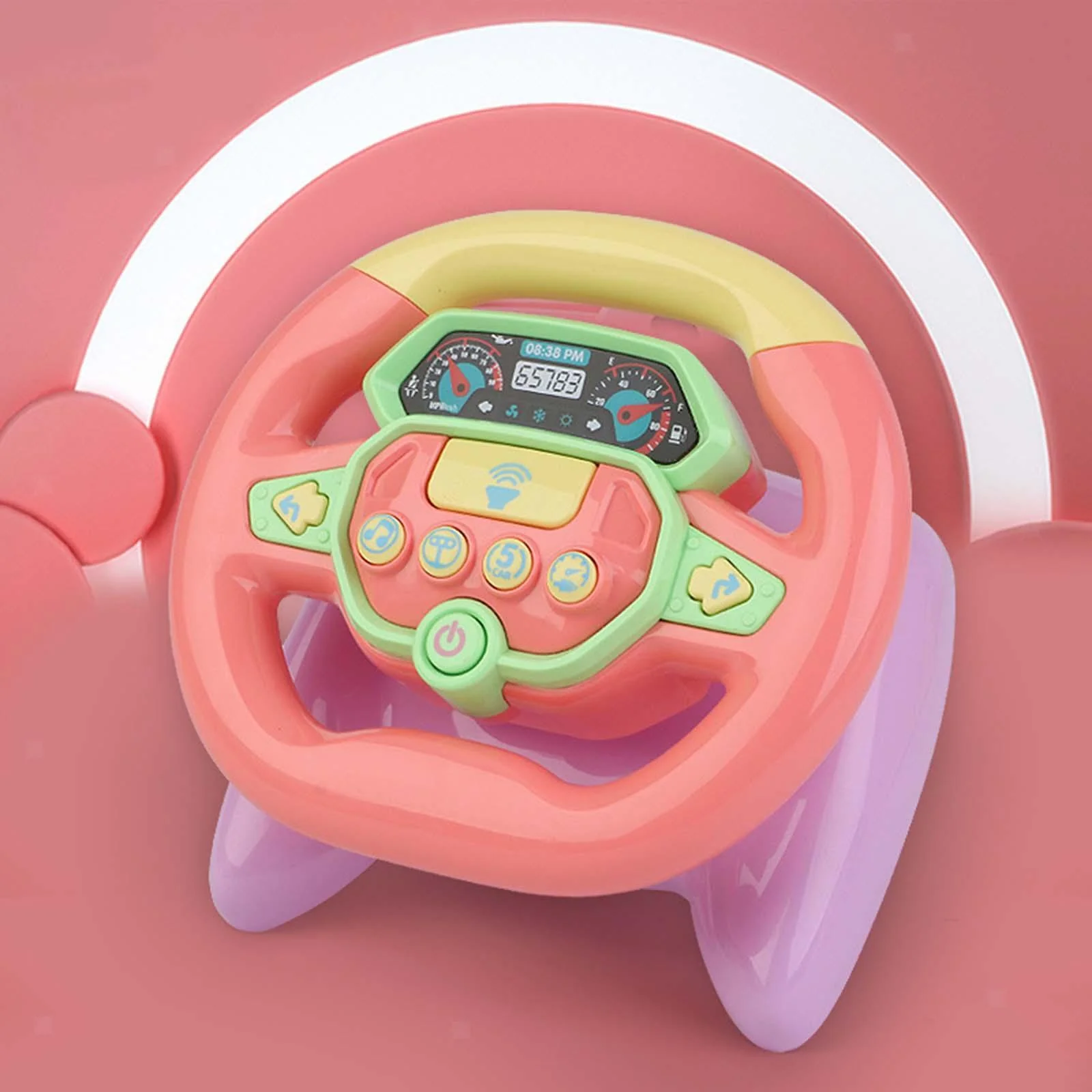 Battery Operated Kids Steering Wheel With Light & Music - Image 9