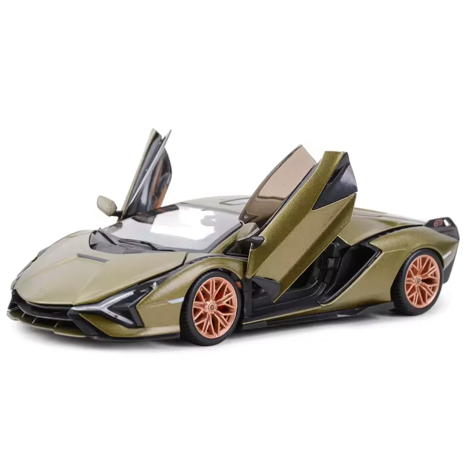 Bburago 1:24 Lamborghini Sian FKP 37 Model - Green - Image 3