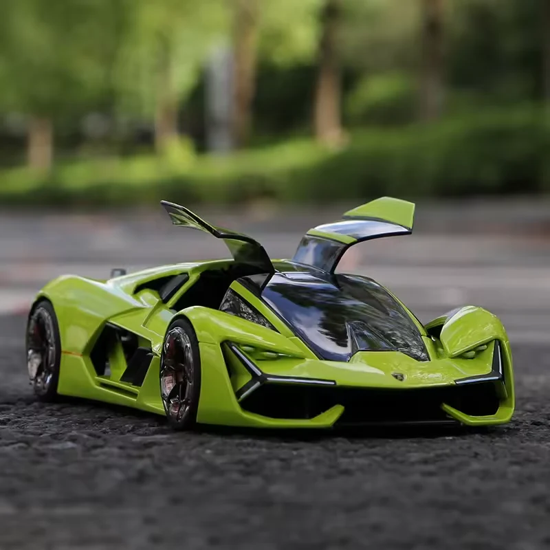 Bburago 1:24 Lamborghini Terzo Millennio Model - Green - Image 2
