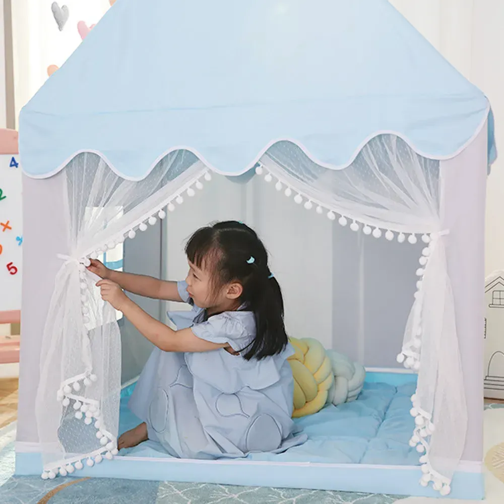 Castle Paradise Play Tent House 100"120"135"cm - Blue - Image 3