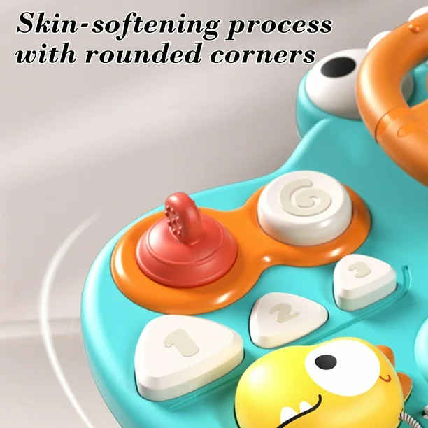 Dinosaur Themed Montessori Busy Steering Wheel - Image 4