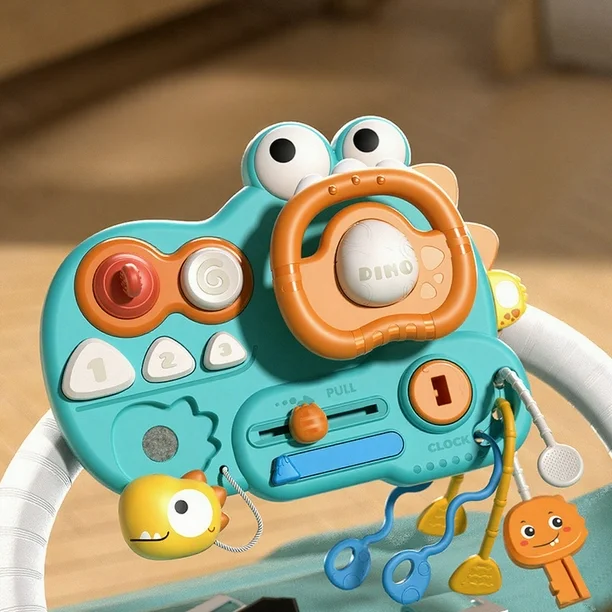 Dinosaur Themed Montessori Busy Steering Wheel - Image 6