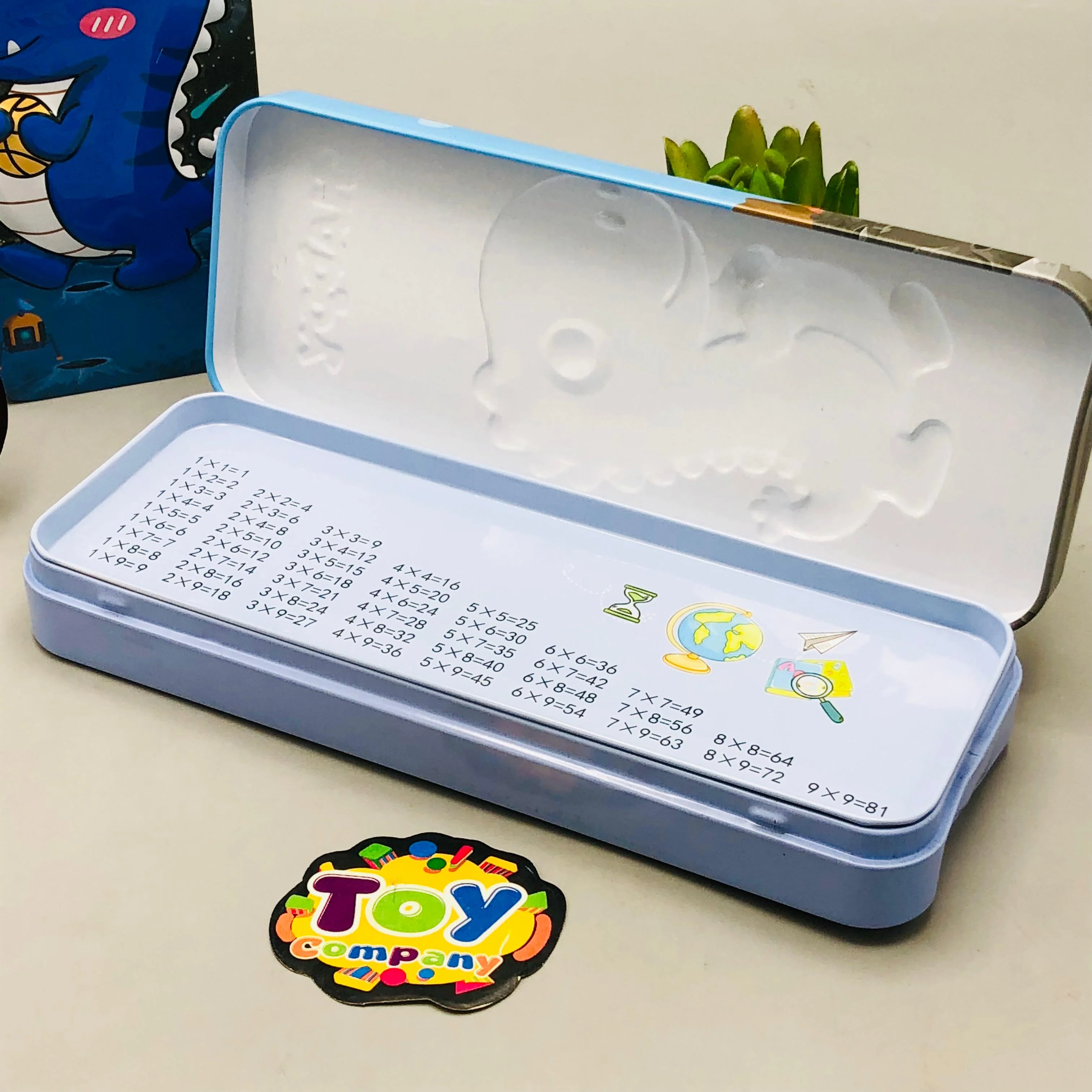 Dinosaur Themed Tin Geometry Box - Image 6