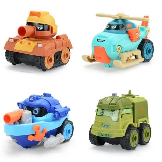 DIY 4Pcs Military Screw Vehicles - Image 3