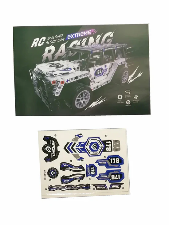 DIY 511Pcs RC 1:16 Jeep Racing Building Blocks Model - Image 5