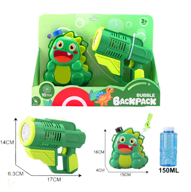 Electric Cute Dinosaur Backpack Colorful Bubble Gun - Image 4