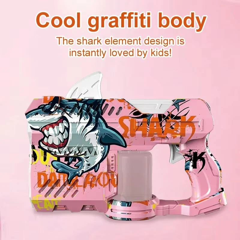 Electric Dual-Holes Shark Themed Colorful Bubble Gun - Image 6